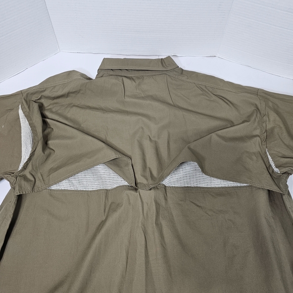 COLUMBIA Sportswear Button Down Shooting Shirt Men's XXL Brown Cotton Fishing - Picture 10 of 11